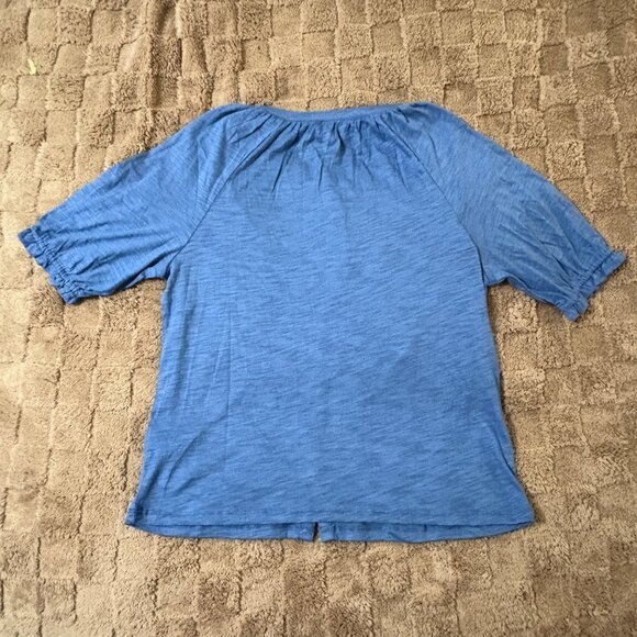 NWT New Boden Womens Blue Slub Cotton Tencel Modal Bonnie Blouse Relaxed Top 6 - Picture 11 of 12